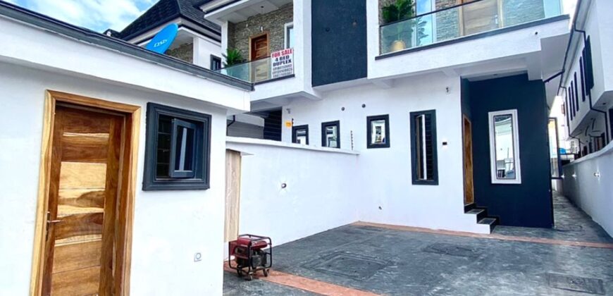 BEAUTIFUL 4 BEDROOM SEMI DETACHED DUPLEX WITH BQ, IKOTA