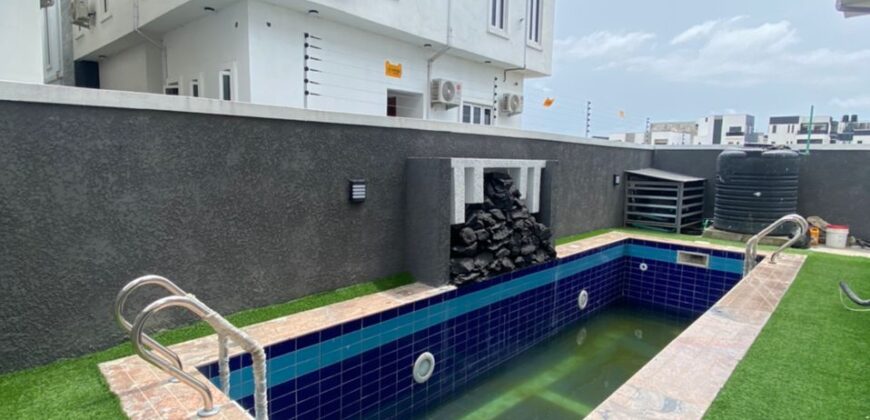 📍BEAUTIFUL 5 BEDROOM FULLY DETACHED DUPLEX WITH SWIMMING POOL, GYM AND CINEMA IN IKOTA